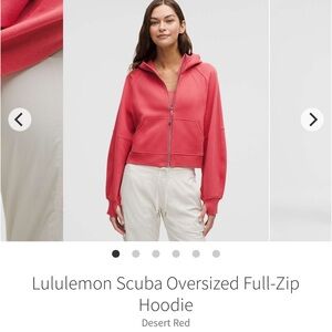 NEW with tags! Lululemon Scuba Oversized Full-Zip Hoodie
Desert Red XL/XXL